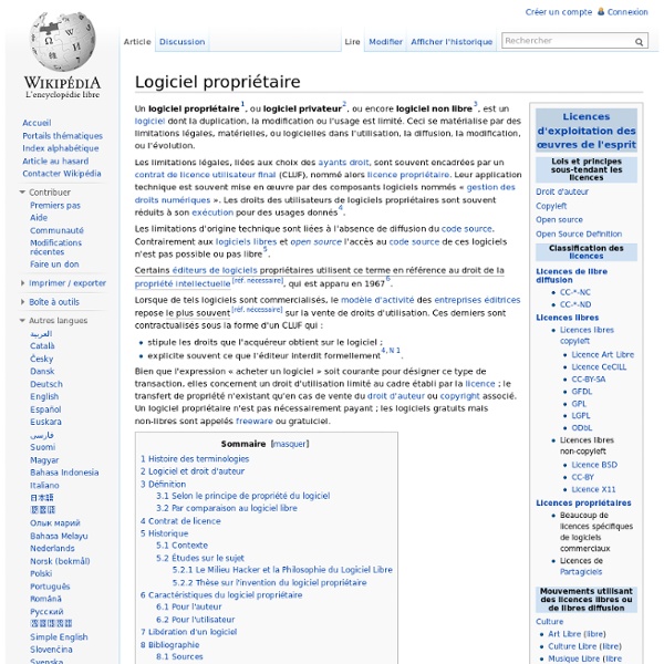 Logiciel propriétaire