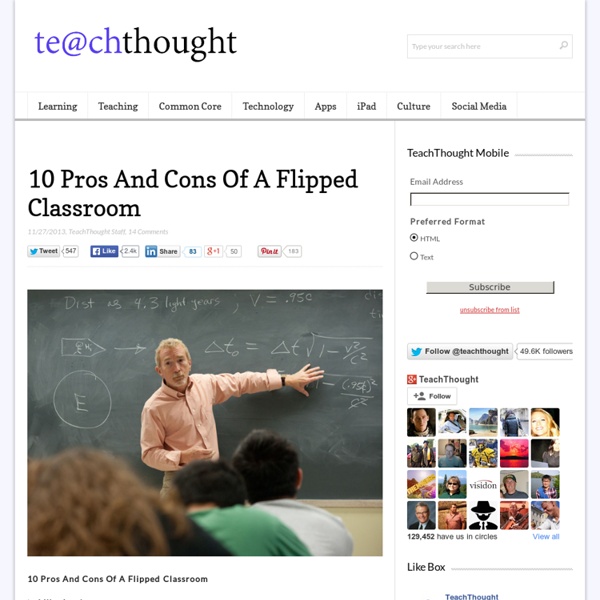 10 Pros And Cons Of A Flipped Classroom