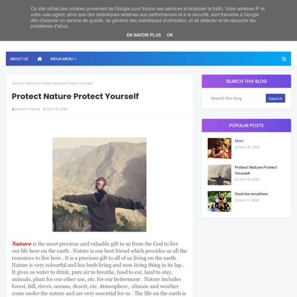 Protect Nature Protect Yourself