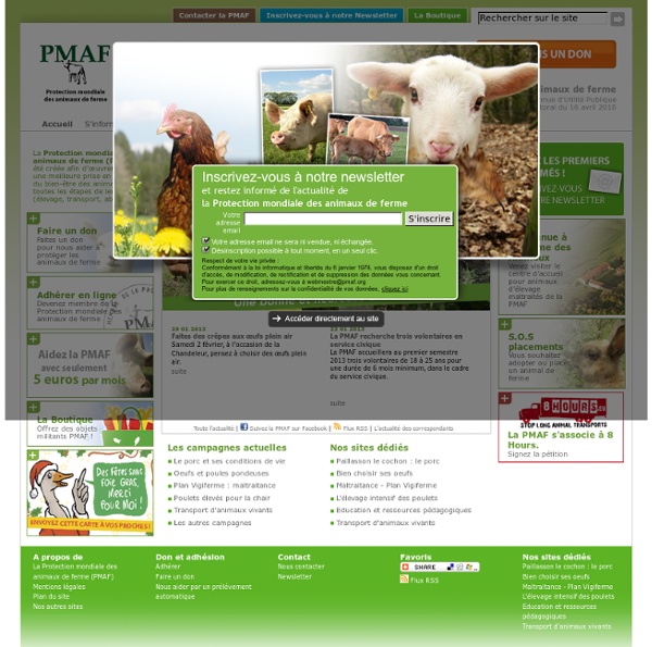 Pmaf.org - Le site de la Protection mondiale des animaux de ferme (PMAF)