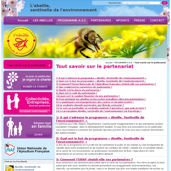 Programme Abeille pour la protection des abeilles - Abeille Sentinelle