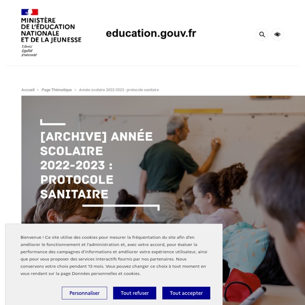Protocole sanitaire des écoles et établissements scolaires - Année scolaire 2021-2022