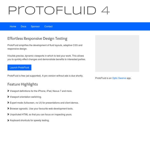ProtoFluid. Responsive Design Testing.