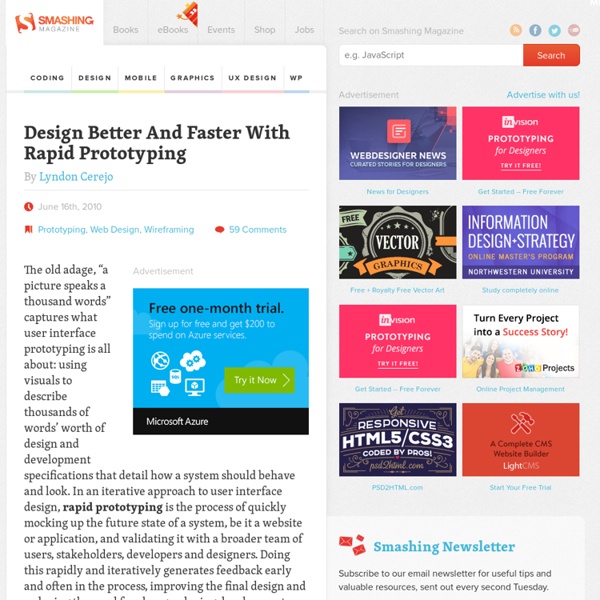 Design Better And Faster With Rapid Prototyping - Smashing Magazine