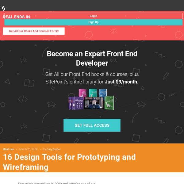 16 Design Tools for Prototyping and Wireframing