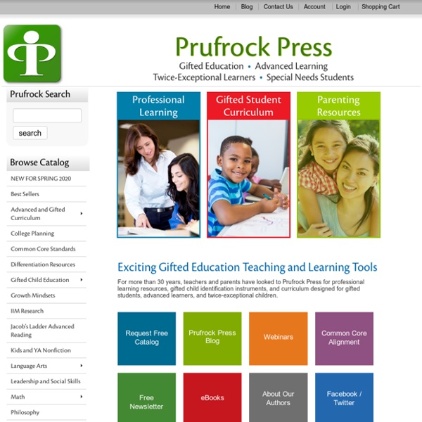 Prufrock Press : Prufrock Press: Gifted Education, Advanced Learning, Special Needs Learning