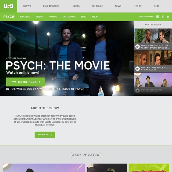 Psych TV Show and Series - Interactive Games Online - Psych Concentration Game - USA Network -Concentration