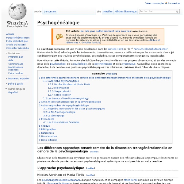 Psychogénéalogie