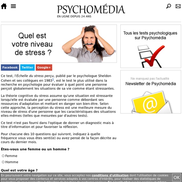 Test psychologique: Échelle de stress perçu