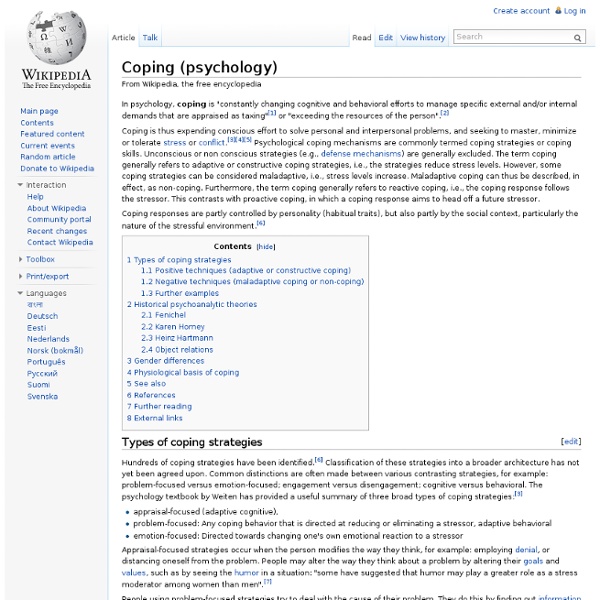 Coping (psychology)