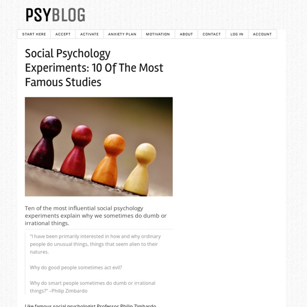 10 Brilliant Social Psychology Studies