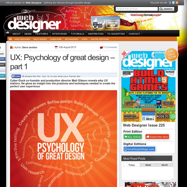 UX: Psychology of great design – part 1