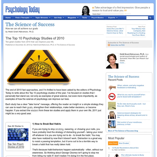 The Top 10 Psychology Studies of 2010