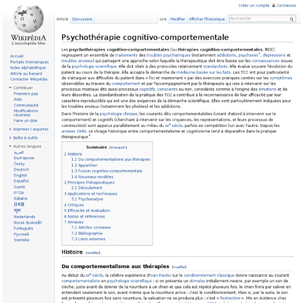 Psychothérapie cognitivo-comportementale