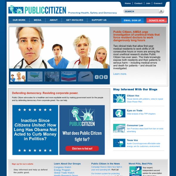 Public Citizen Home Page