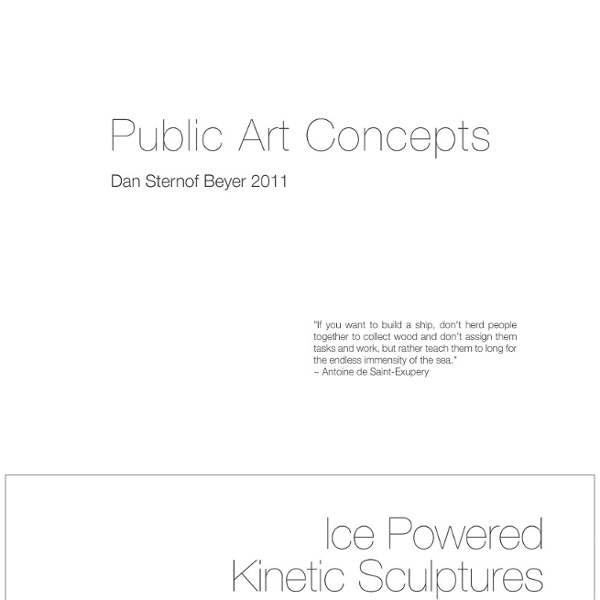 Public Art Concepts - Dan Sternof Beyer 2011