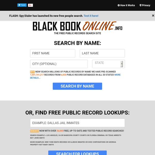 Free Public Records Searches