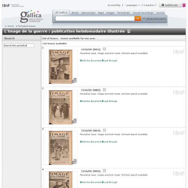 L'Image de la guerre : publication hebdomadaire illustrée
