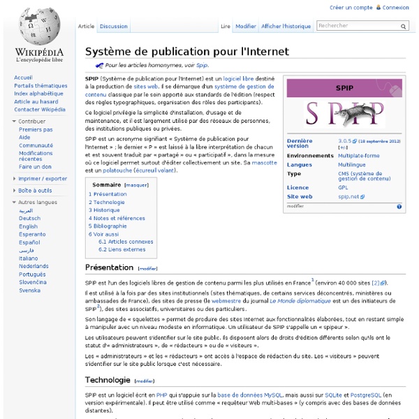 Système de publication pour l'Internet