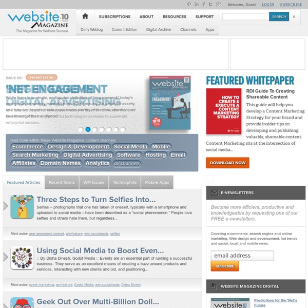 Website Magazine - Free Web Site Trade Publication Internet Merc