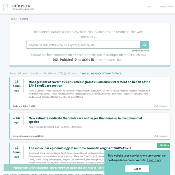 PubPeer - Search publications and join the conversation.