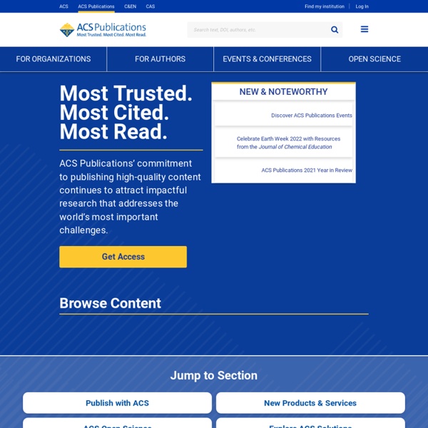 ACS Publications Home Page