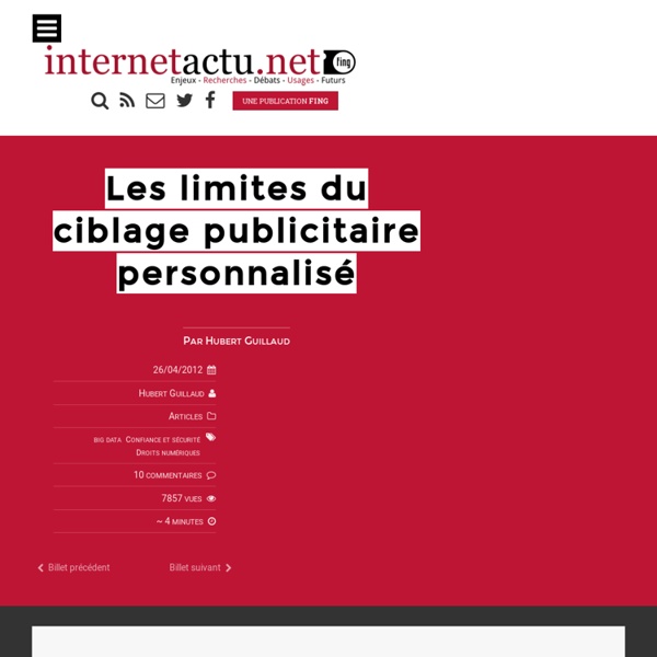 Les limites du ciblage publicitaire personnalisé