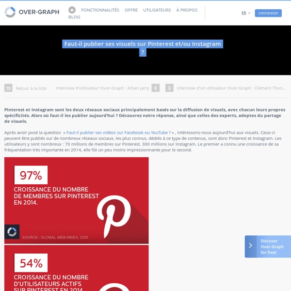 Faut-il publier ses visuels sur Pinterest ou Instagram ?