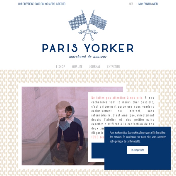 Paris Yorker cachemire : pull-overs Made in France