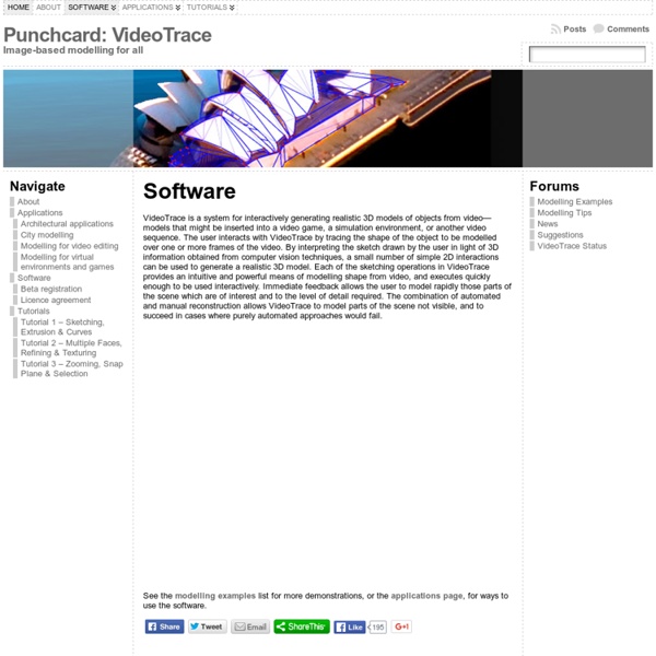 Punchcard: VideoTrace » Software