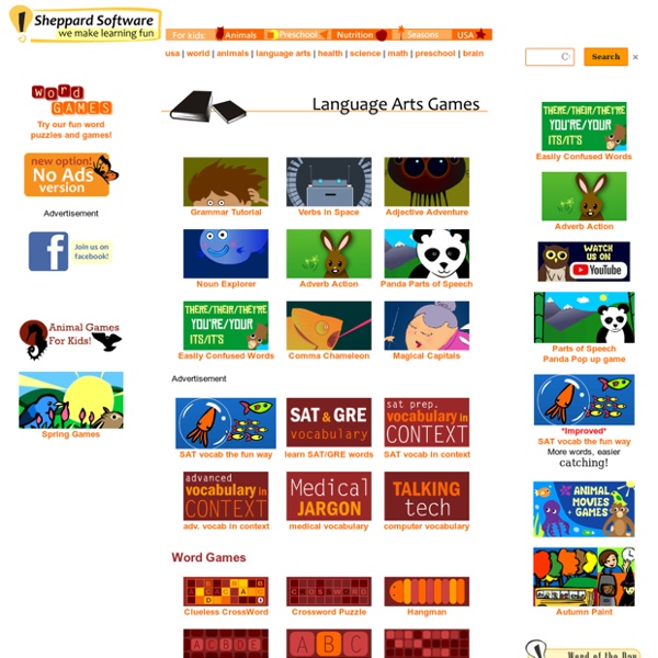 Language Arts Games - Grammar, Punctuation, Capitalization, Vocabulary