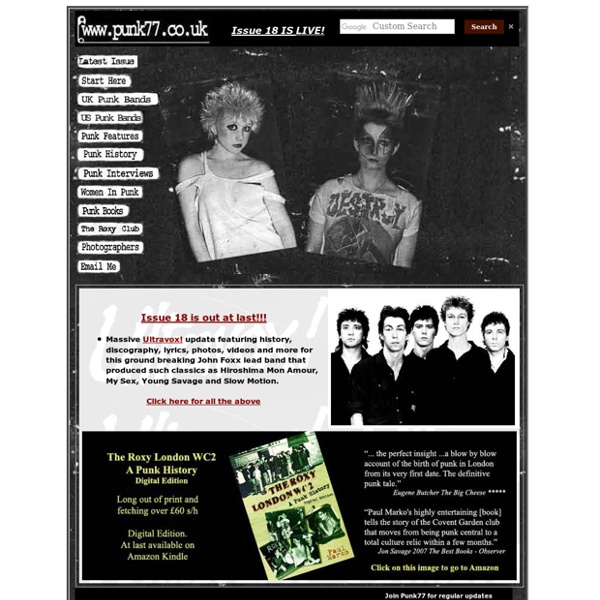 Punk 77! Punk Rock in the UK. Site established for over 10 years