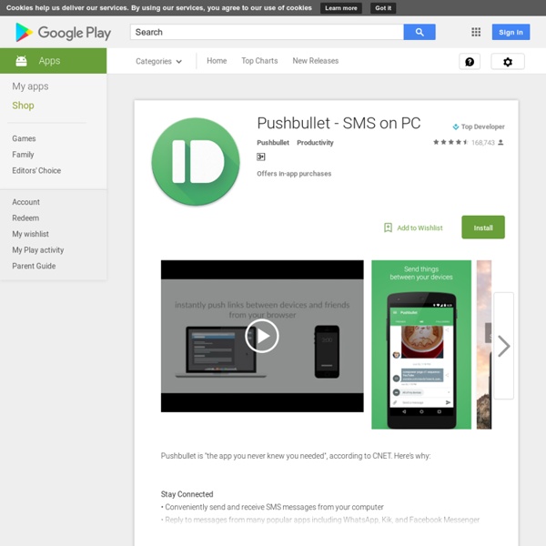 Pushbullet - SMS on PC – Android-sovellukset Google Playssa