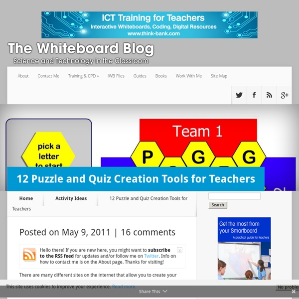 12 Puzzle and Quiz Creation Tools for Teachers