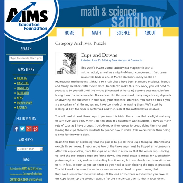 AIMS Puzzle Corner: Free Math Puzzles