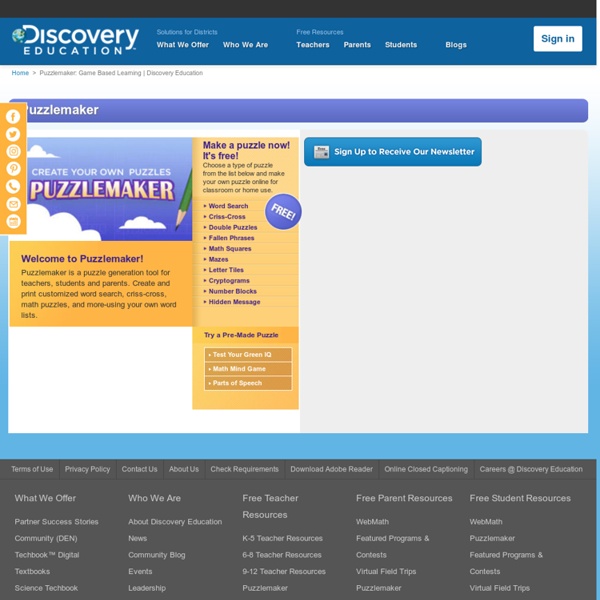 Puzzlemaker: Game Based Learning
