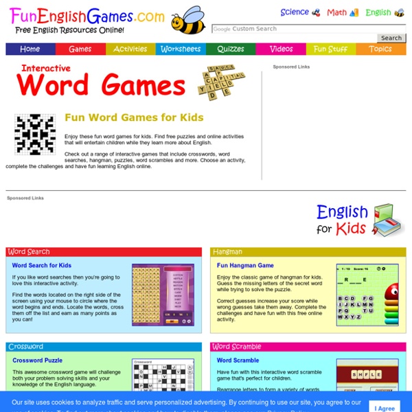 Fun Word Games For Kids Free Puzzles Online Activities Pearltrees