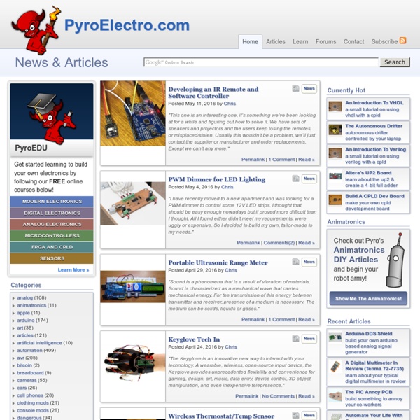 PyroElectro News, Projects & Tutorials