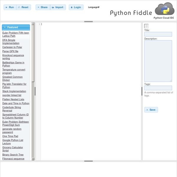 Python Cloud IDE