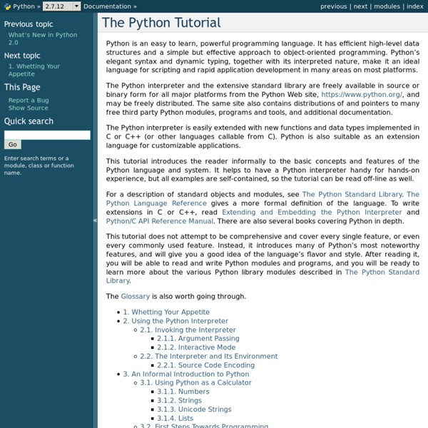 The Python Tutorial