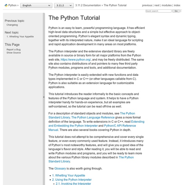The Python Tutorial — Python v3.2.3 documentation