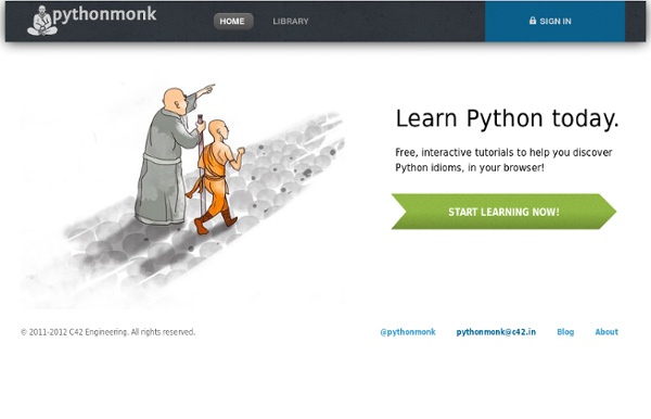 PythonMonk - Interactive Python tutorials