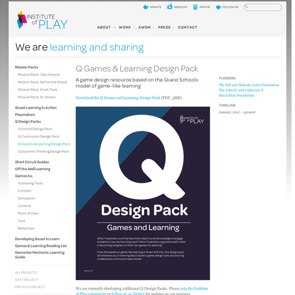 Q Games & Learning Design Pack