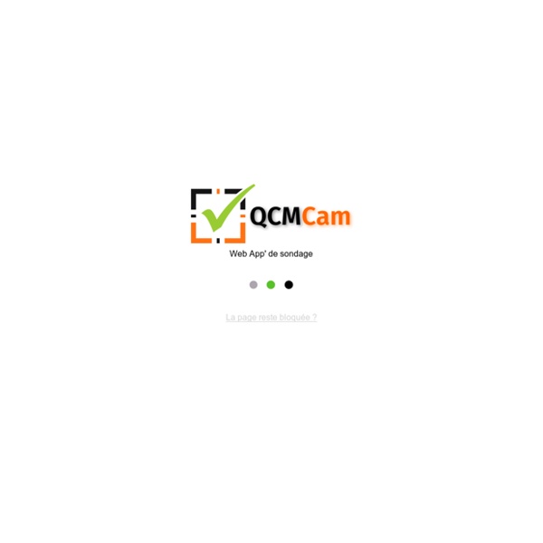 QCMCam : QCM et sondages avec une webcam ou un smartphone.
