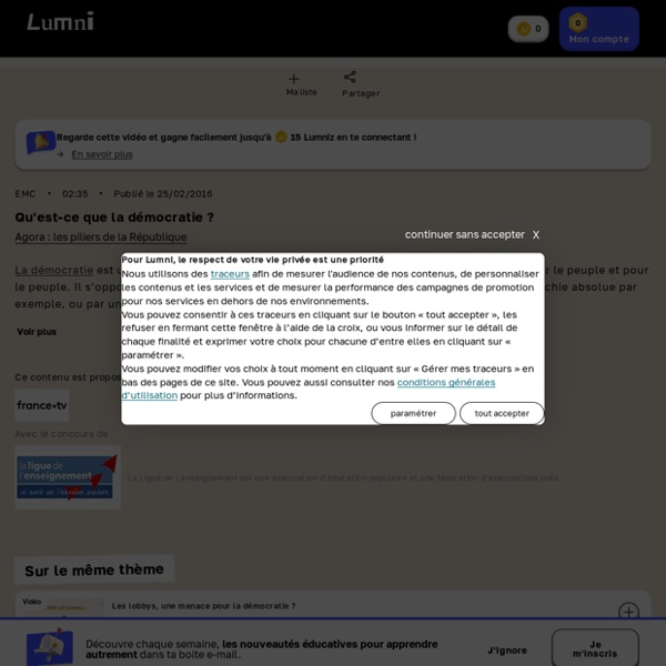 Qu'est-ce que la démocratie ? - Vidéo Enseignement moral et civique