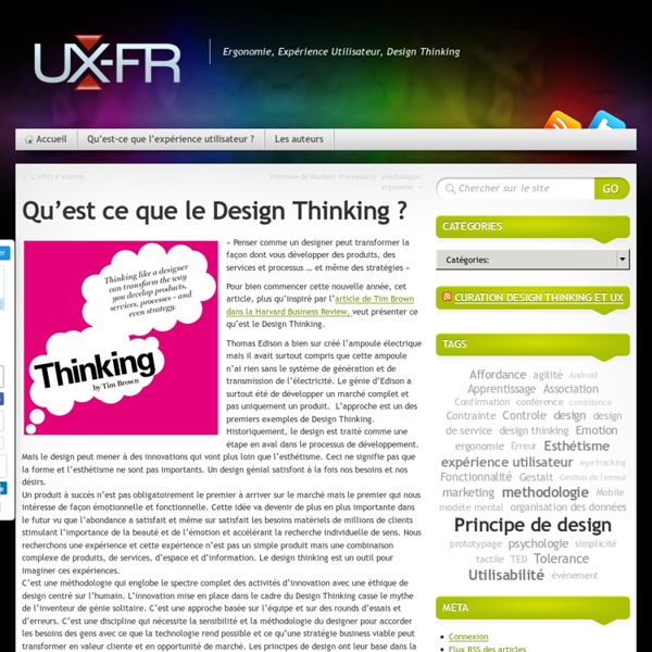 Qu'est ce que le Design Thinking ?