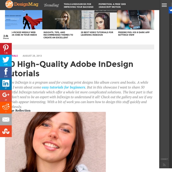 40 High-Quality InDesign Tutorials