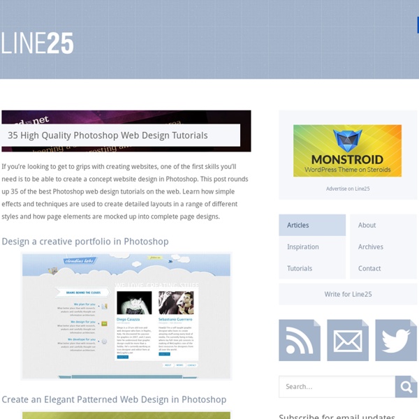 35 High Quality Photoshop Web Design Tutorials