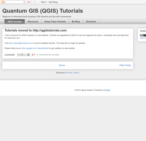Quantum GIS (QGIS) Tutorials