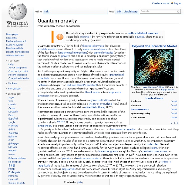 Quantum gravity